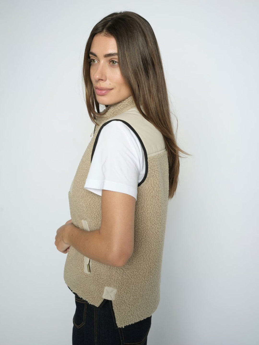 ROWE ELI TEDDY VEST FEATHER GRAY - Bilde 3