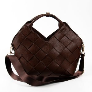 Vesker, Stor flettet shopper - brun