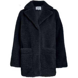 ALDA REVERSIBAL FAUX FUR JACKET - NAVY