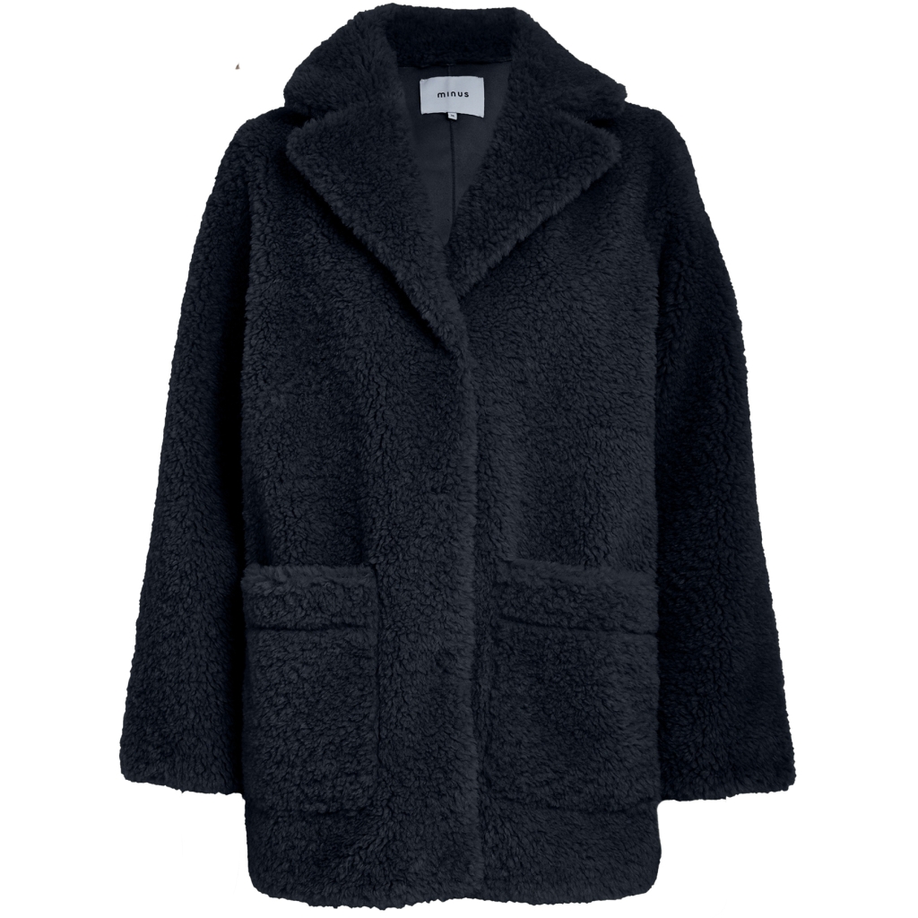ALDA REVERSIBAL FAUX FUR JACKET - NAVY