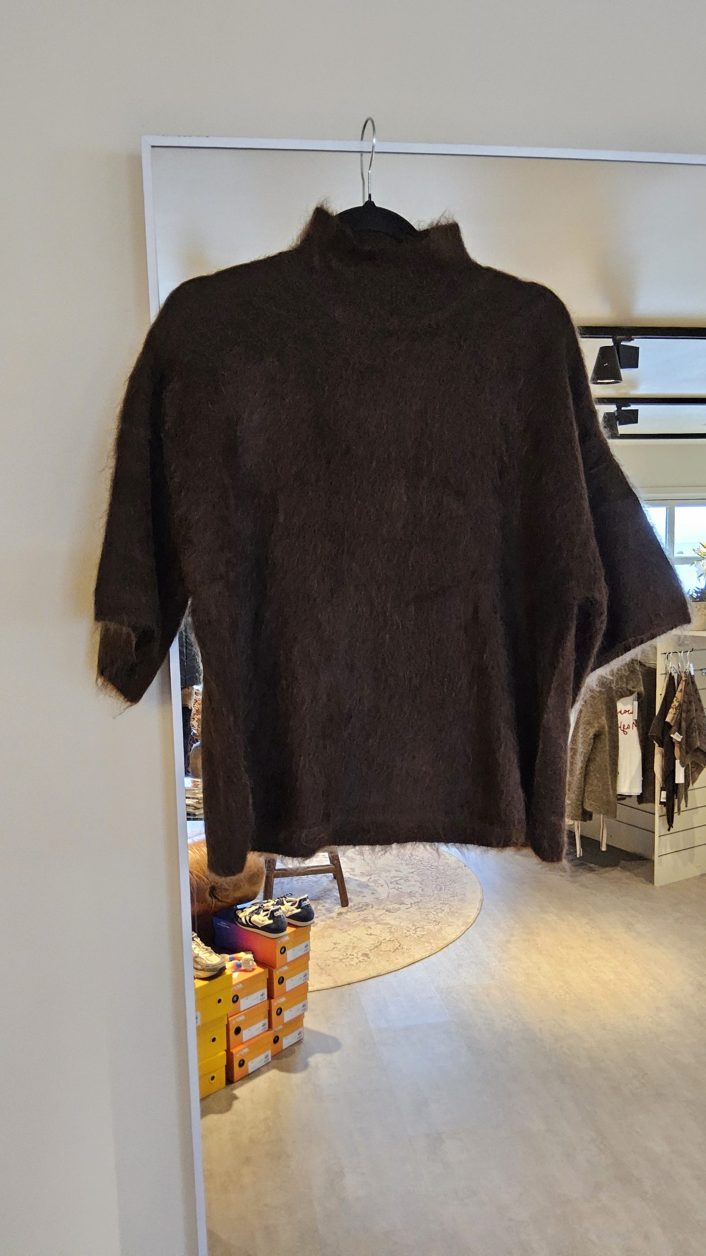 TILDE 2/4 MOHAIR BLEND KNIT PULLOVER BROWN