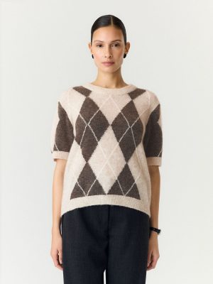 JOHI WOOL BLEND PULLOVER OATMEAL/TAPUE GRAY