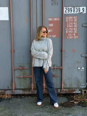 Alternative view of Andrea turtleneck sweater - Light gray