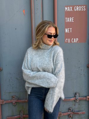 Andrea turtleneck sweater - Light gray