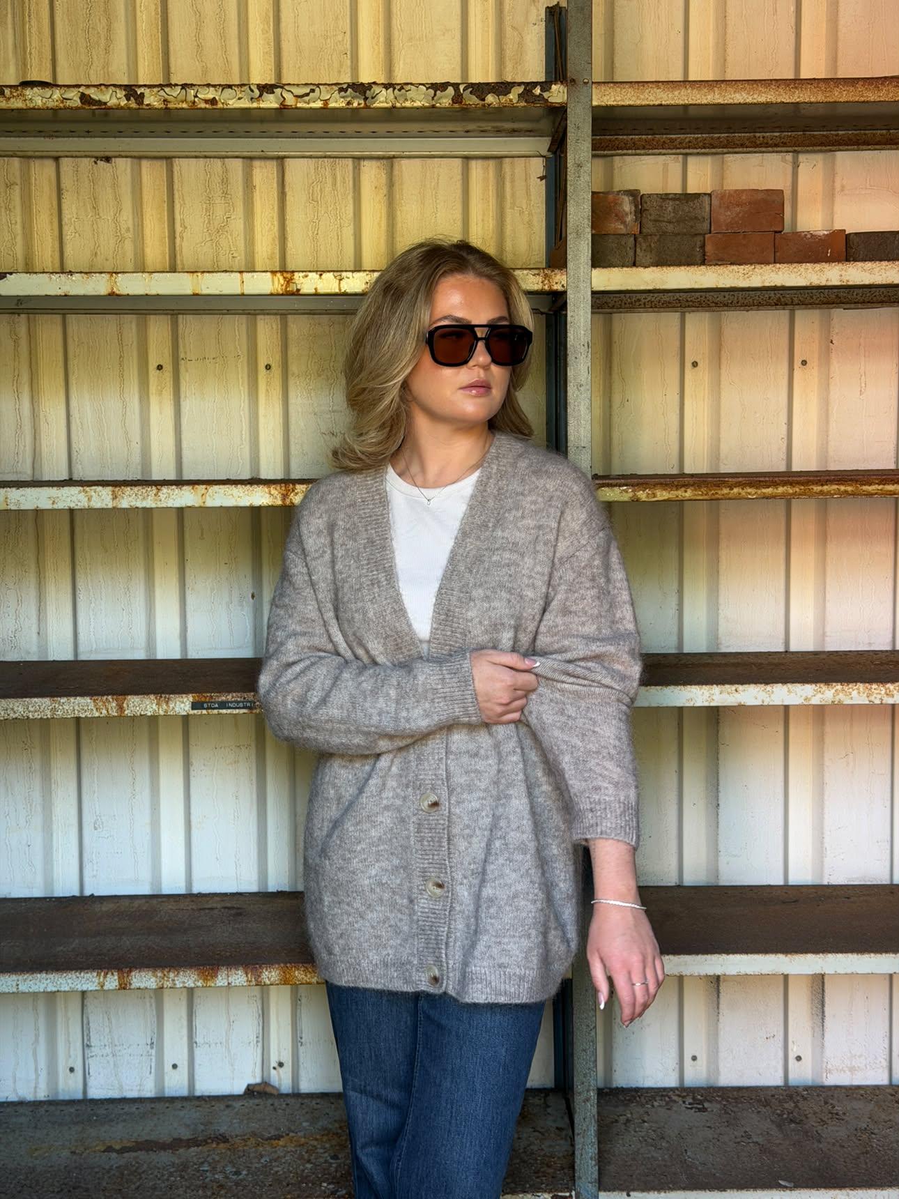 Caroline long cardigan - Walnut - Bilde 4