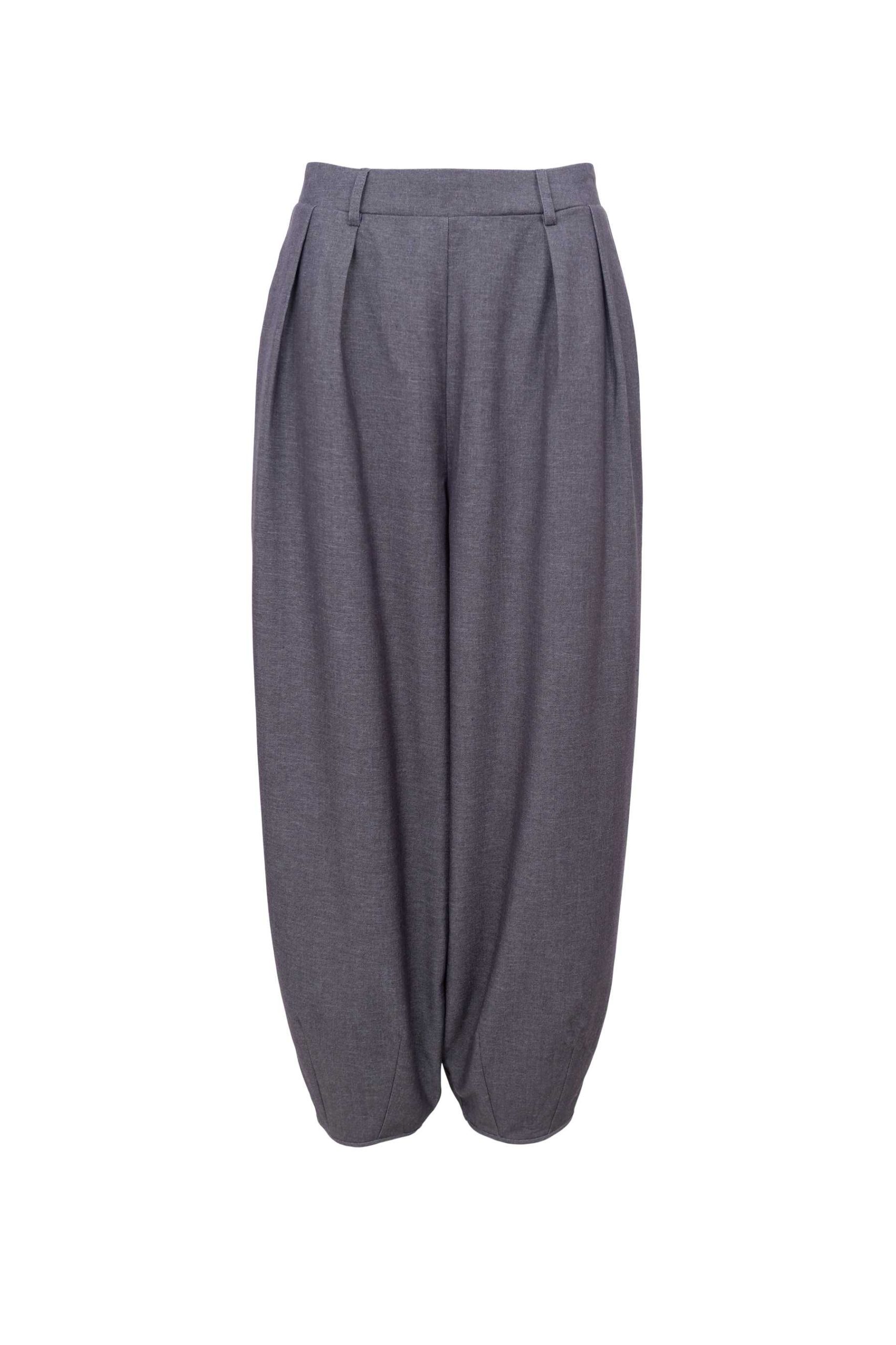 AMINA balloon pant grå