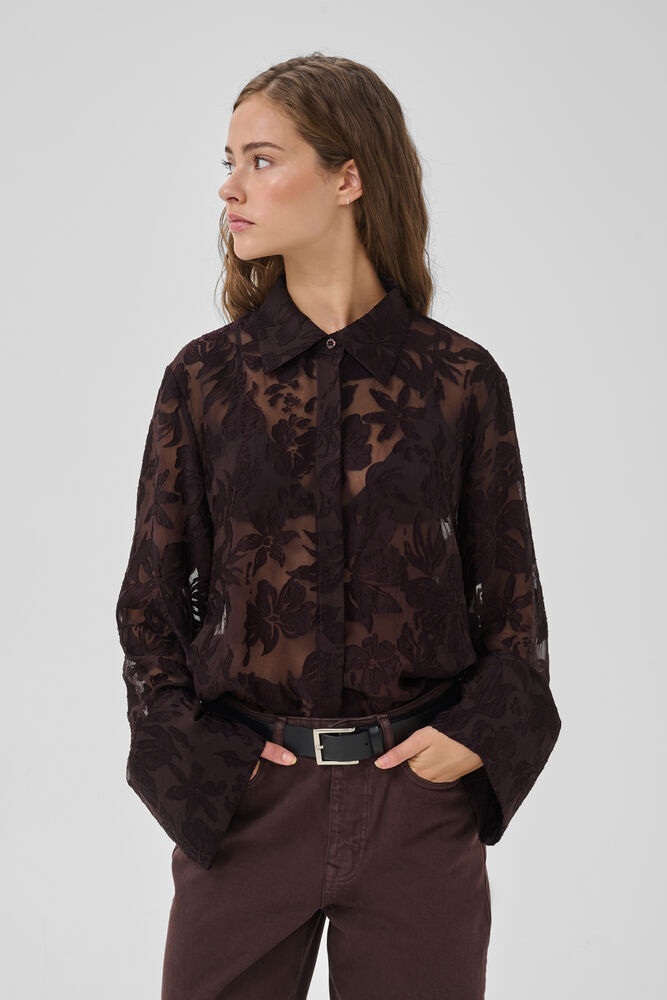ENYA BOXY SHIRT CHOCOLATE