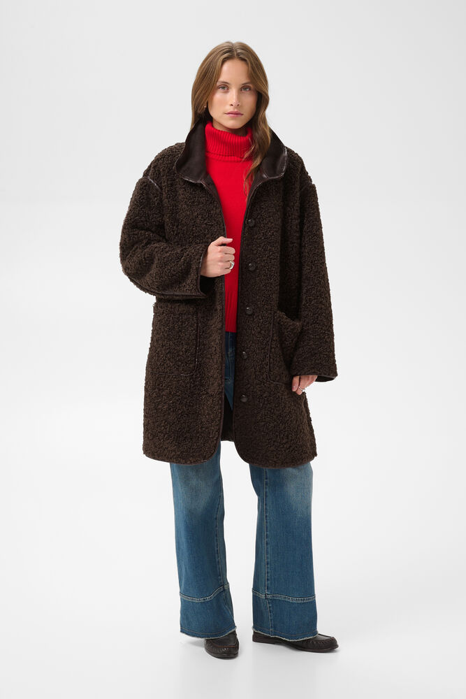SamanthaSZ Long Jacket Chocolate Brown - Bilde 7