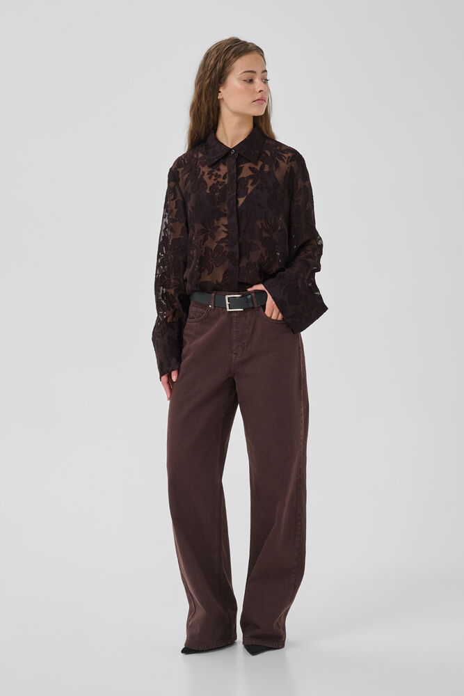ENYA BOXY SHIRT CHOCOLATE - Bilde 3